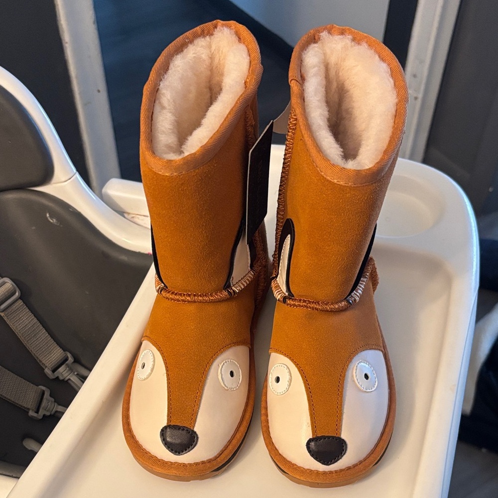 Emu Kids Boots in Brown and Cream